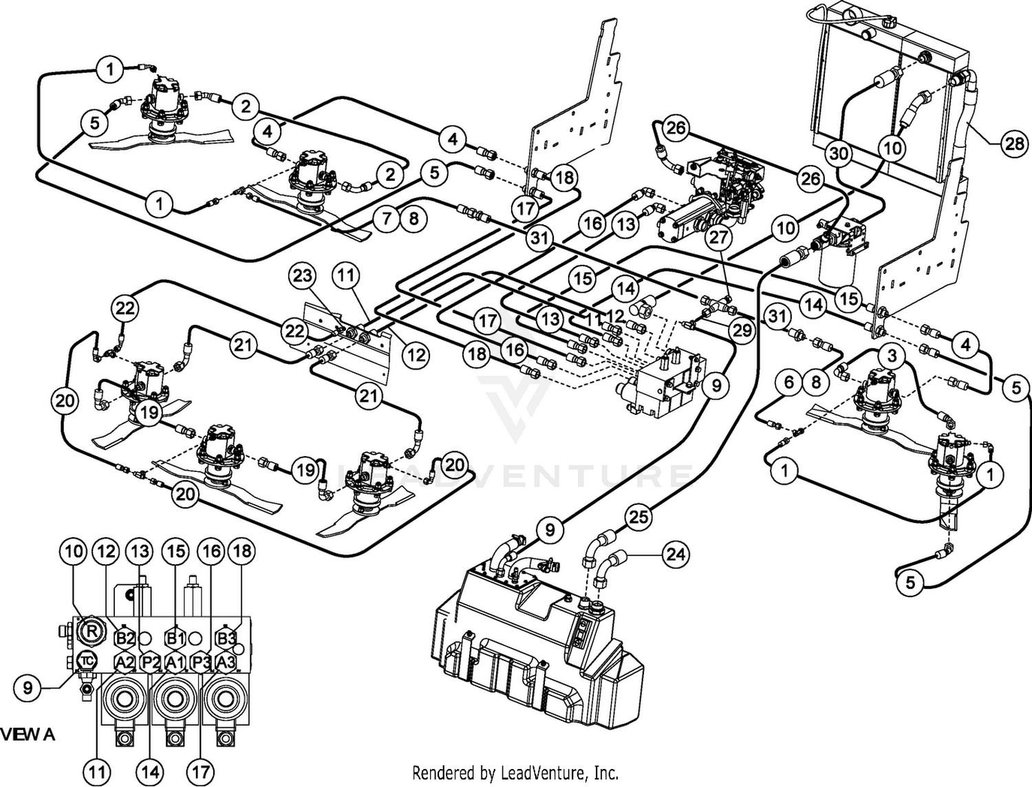 Hydraulic Hoses - Cutter Drive