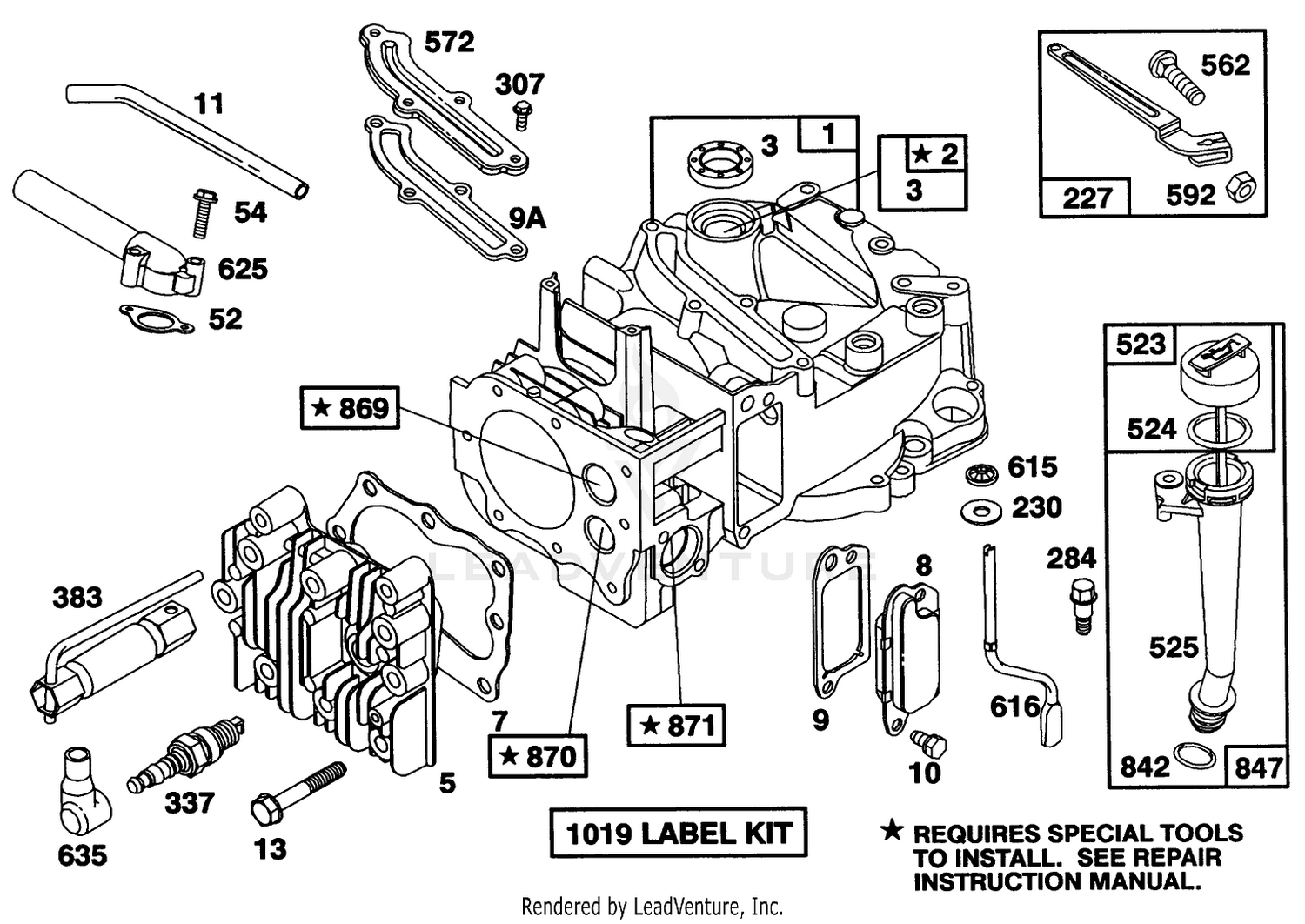 Engine Briggs  Stratton Model 122702-3188-01