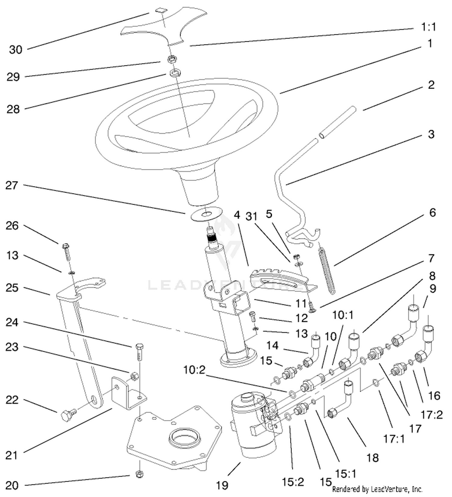 Power Steering  Tilt Assembly