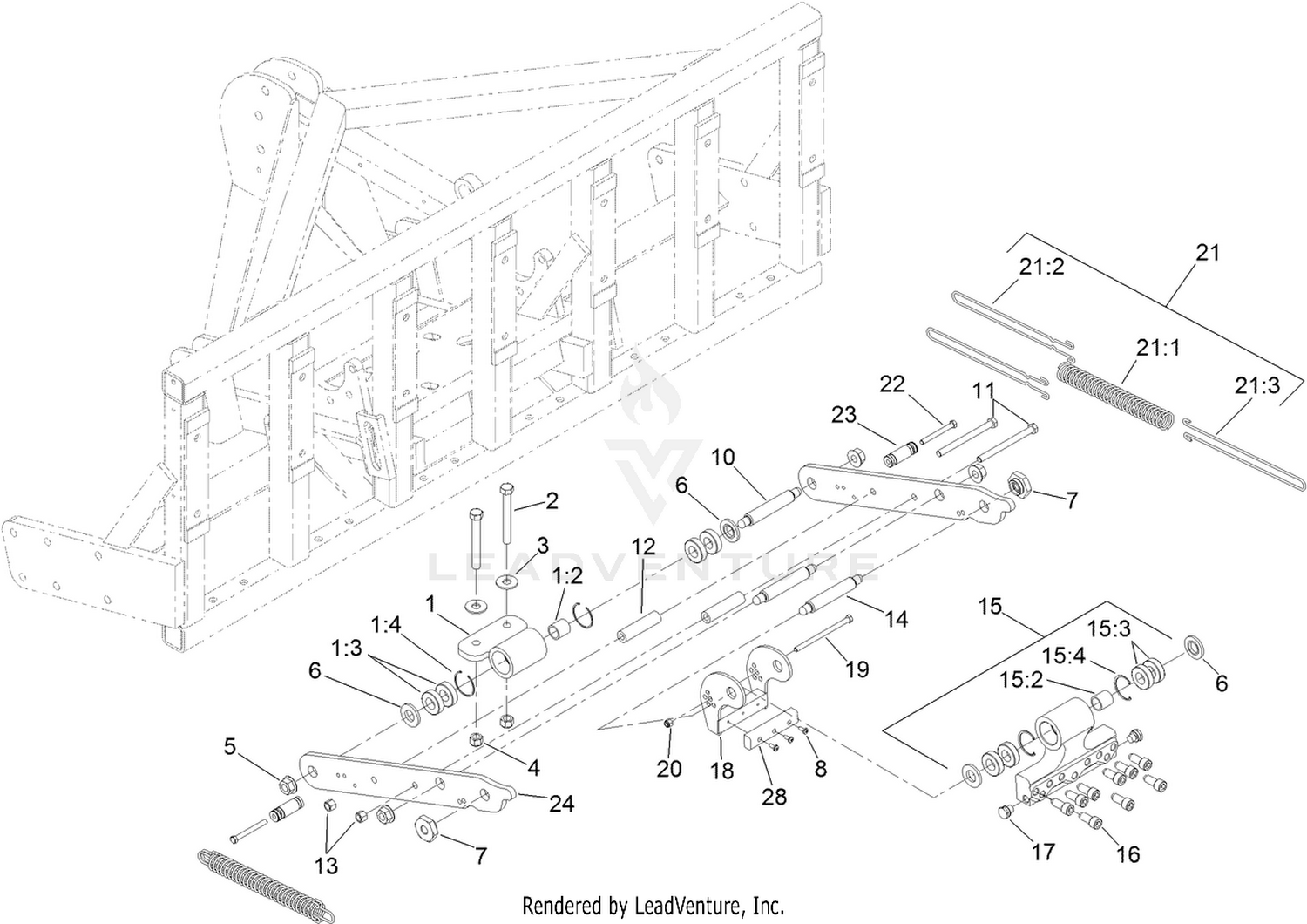 Lower Arm and Hinge Assembly