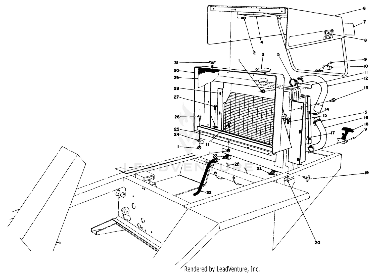 Radiator  Hood Assembly