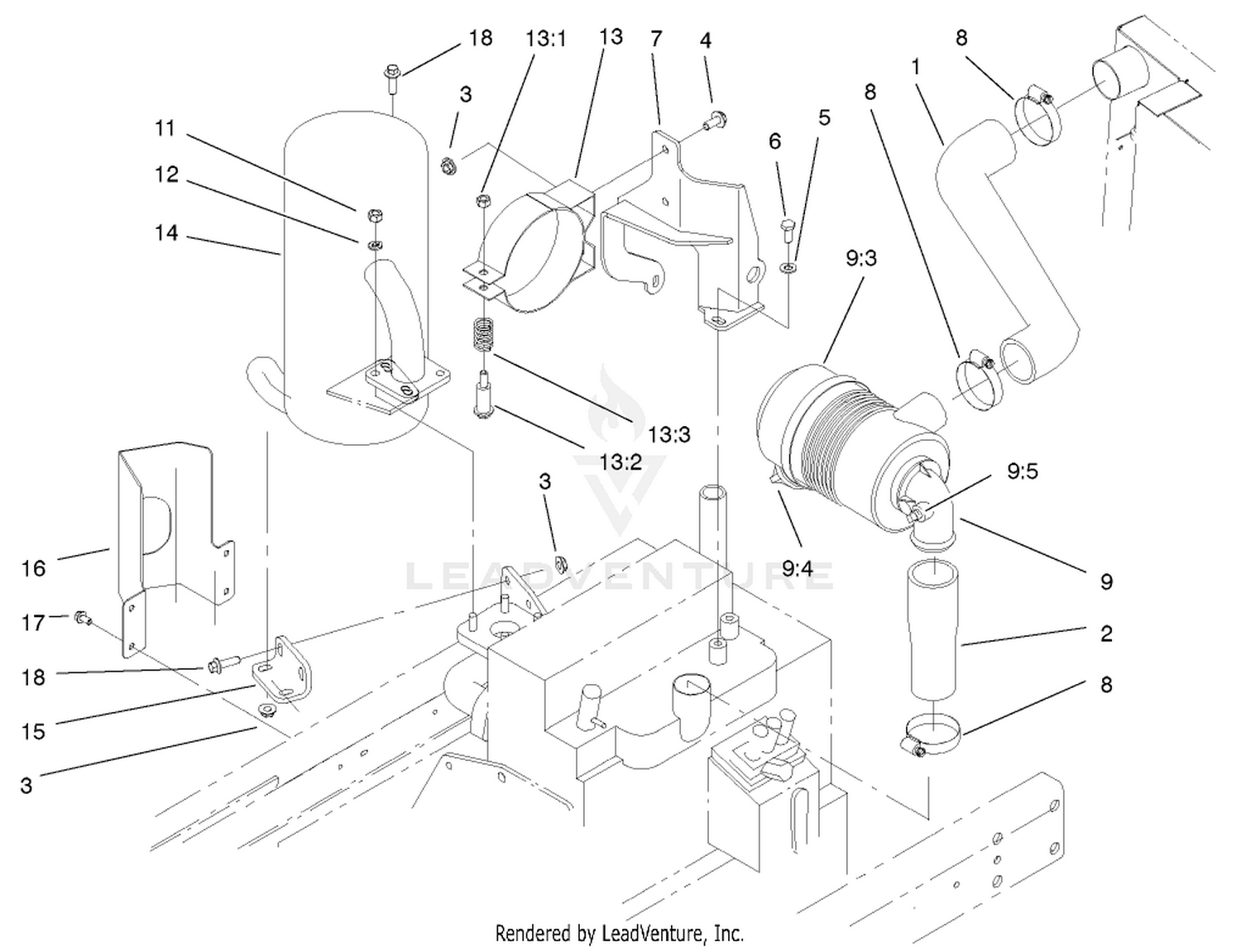 Air Cleaner And Muffler Assembly