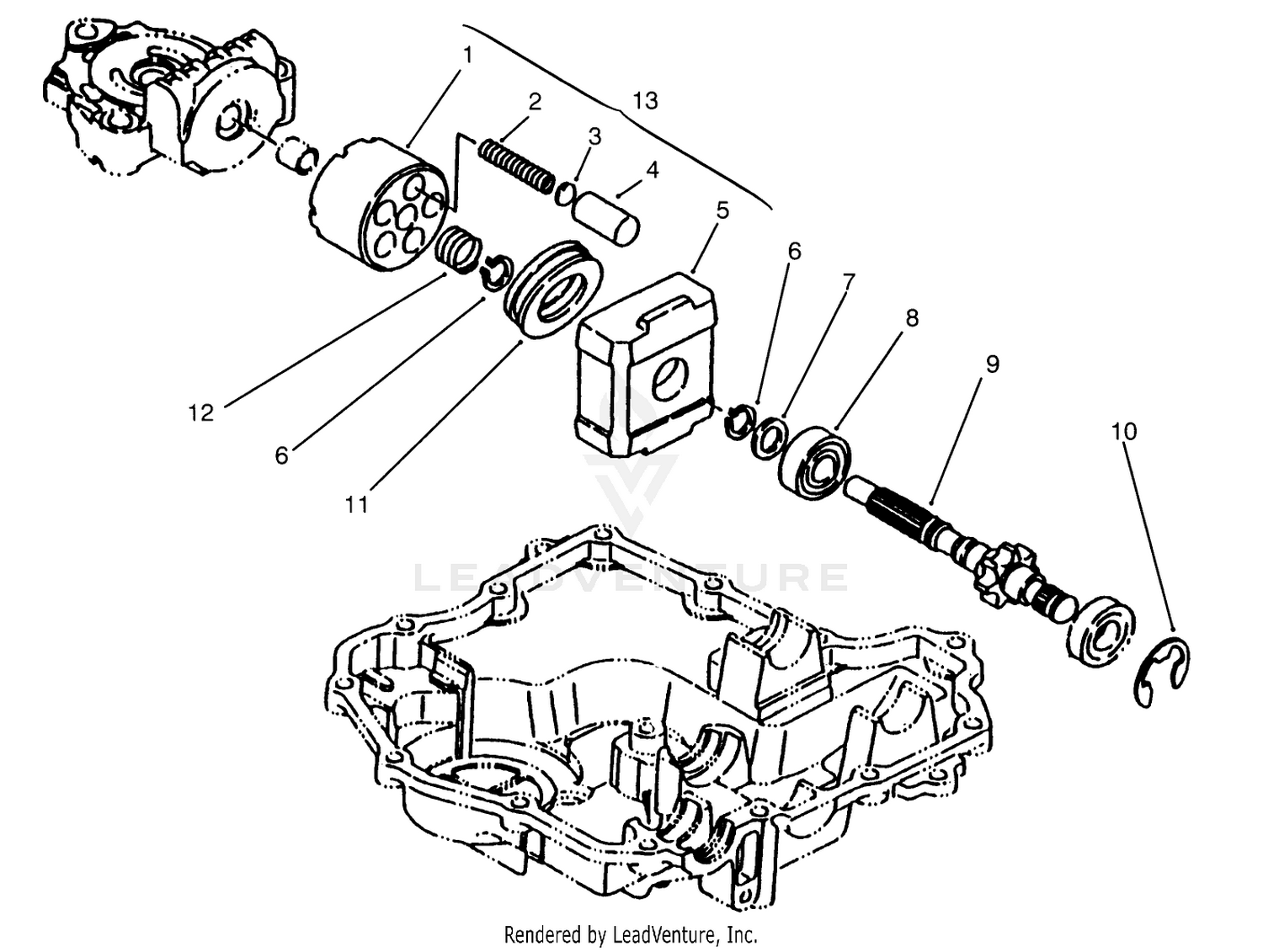 Motor Shaft Tuff Torq Transmission K61 (toro)