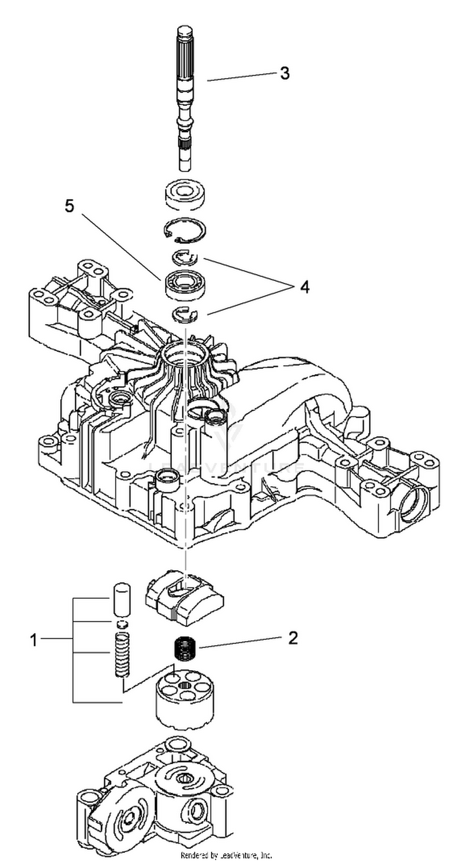 Pump Shaft Assembly  Transmission Assembly No. 114-3155