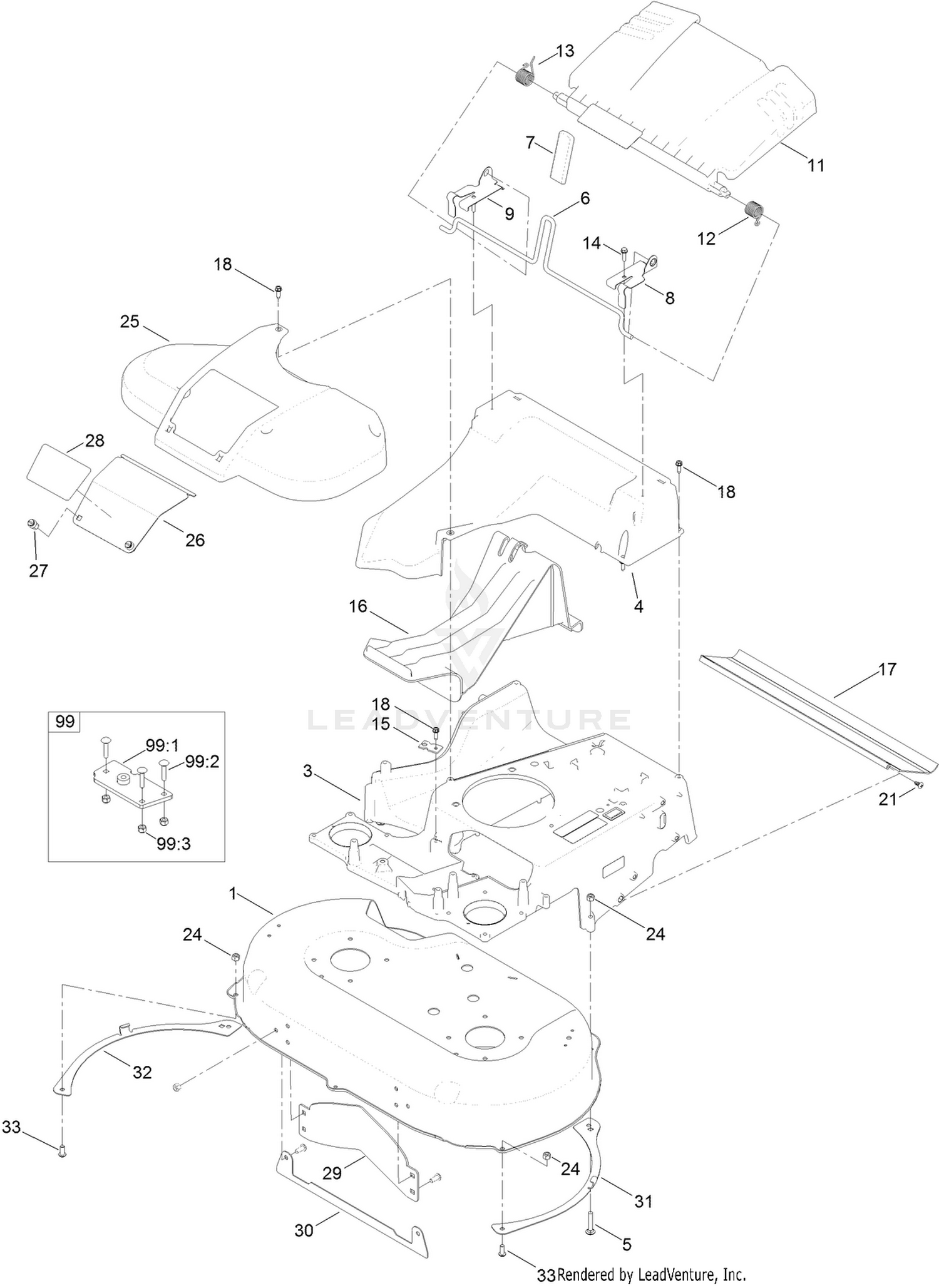 Deck and Frame Assembly