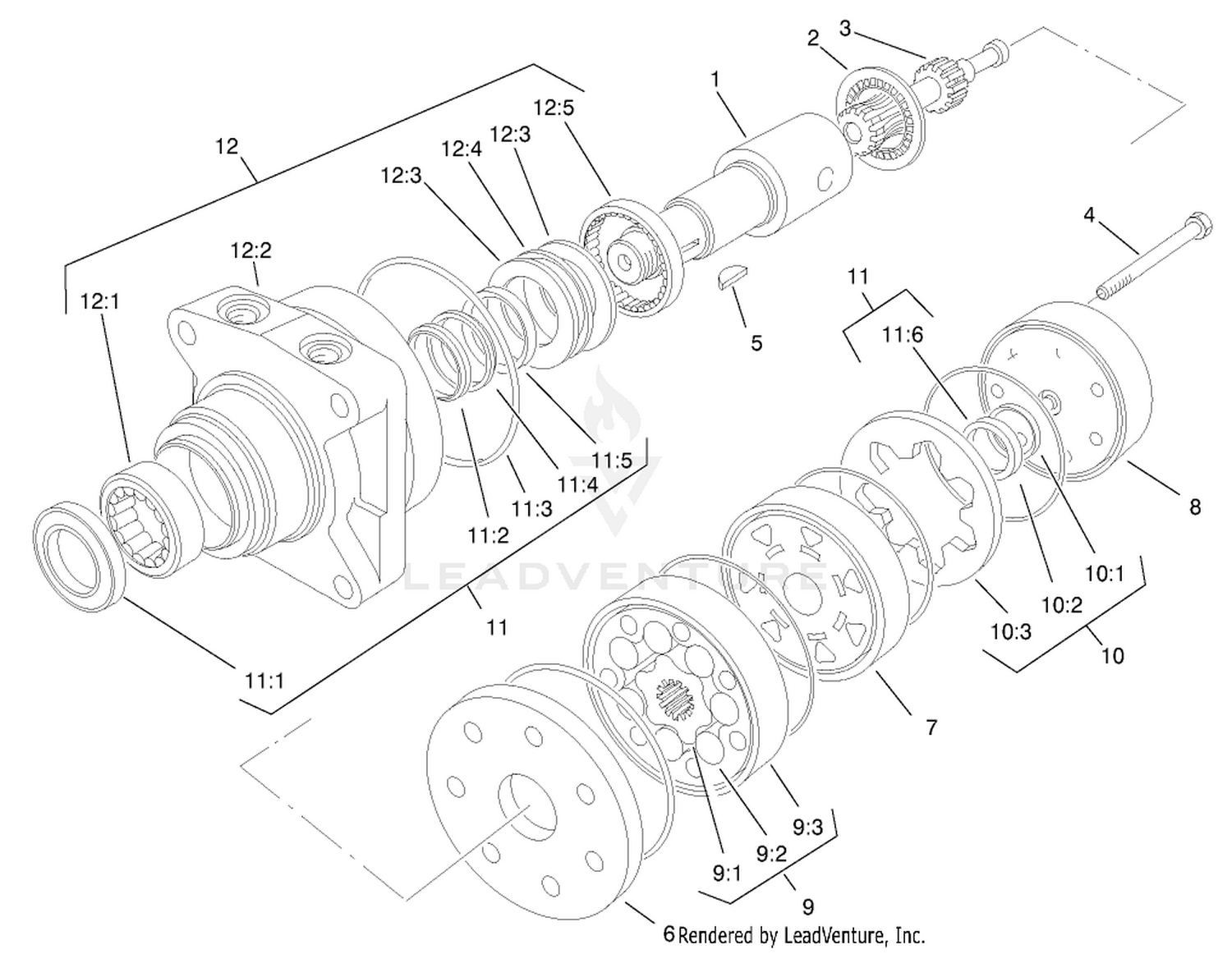 Hydraulic Motor Assembly No. 95-8693
