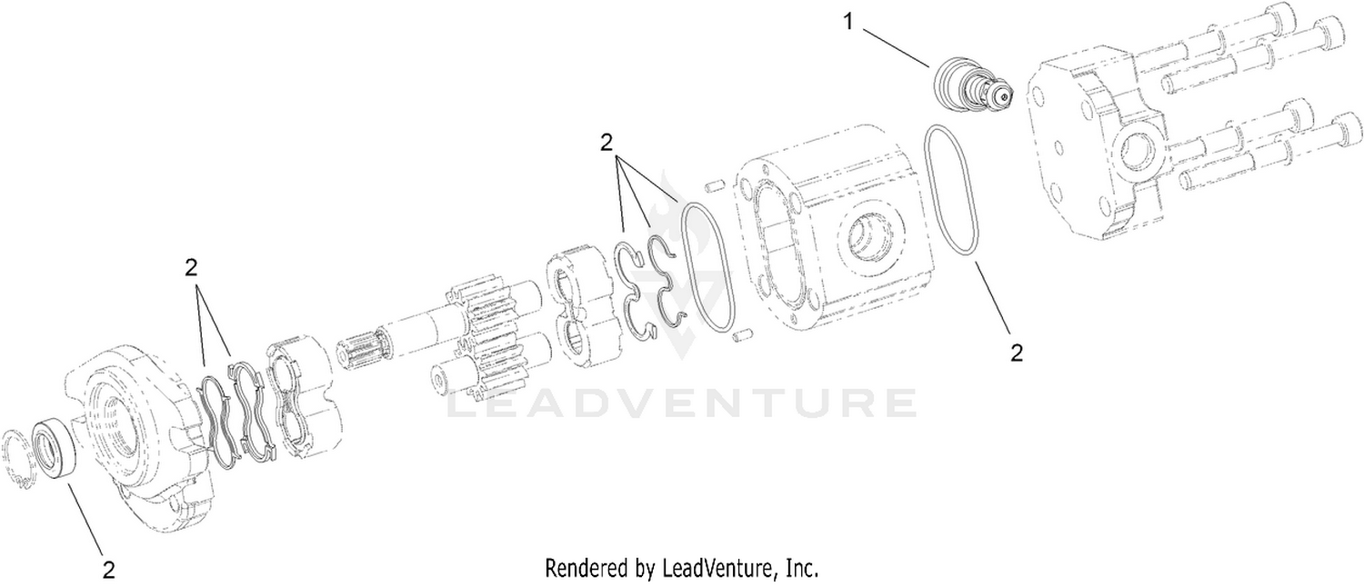 Hydraulic Gear Pump Assembly No. 115-0375