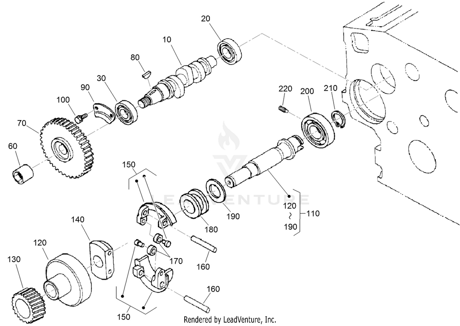 Fuel Camshaft and Governor Shaft Assembly