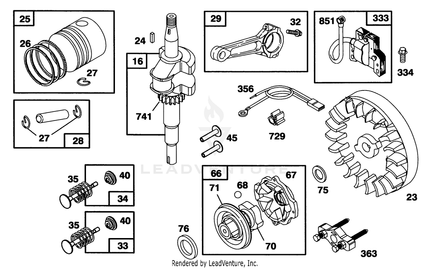 Engine Briggs  Stratton Model 95902-3154-01 2