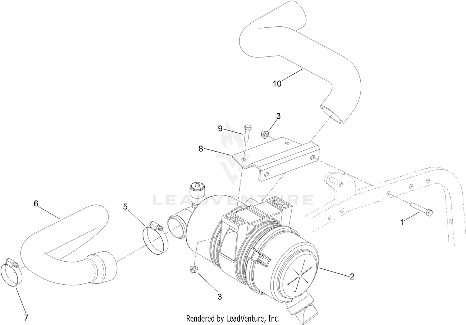 Air Cleaner and Hose Assembly