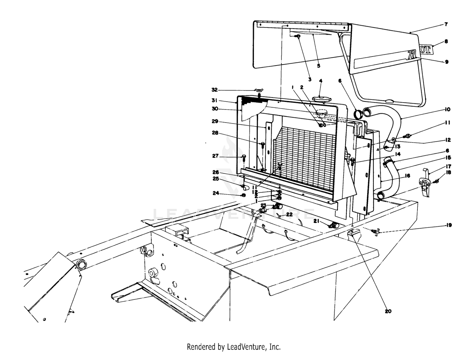 Radiator  Hood Assembly