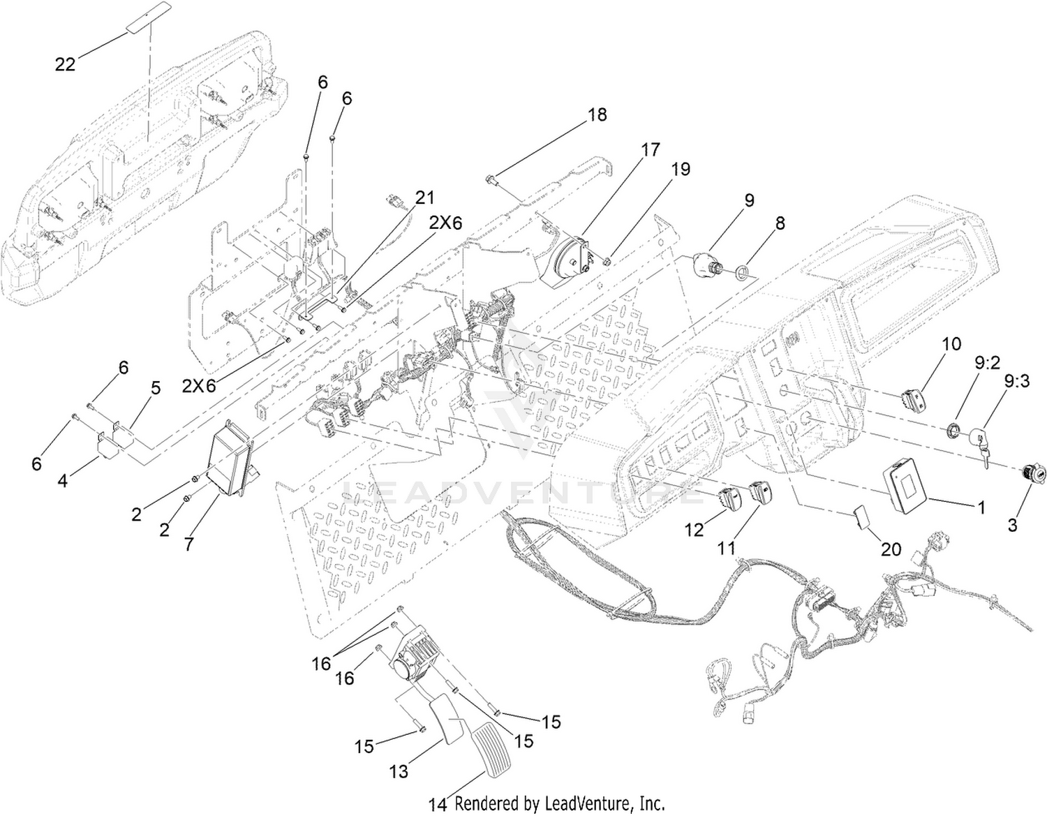 Accelerator Pedal and Horn Assembly