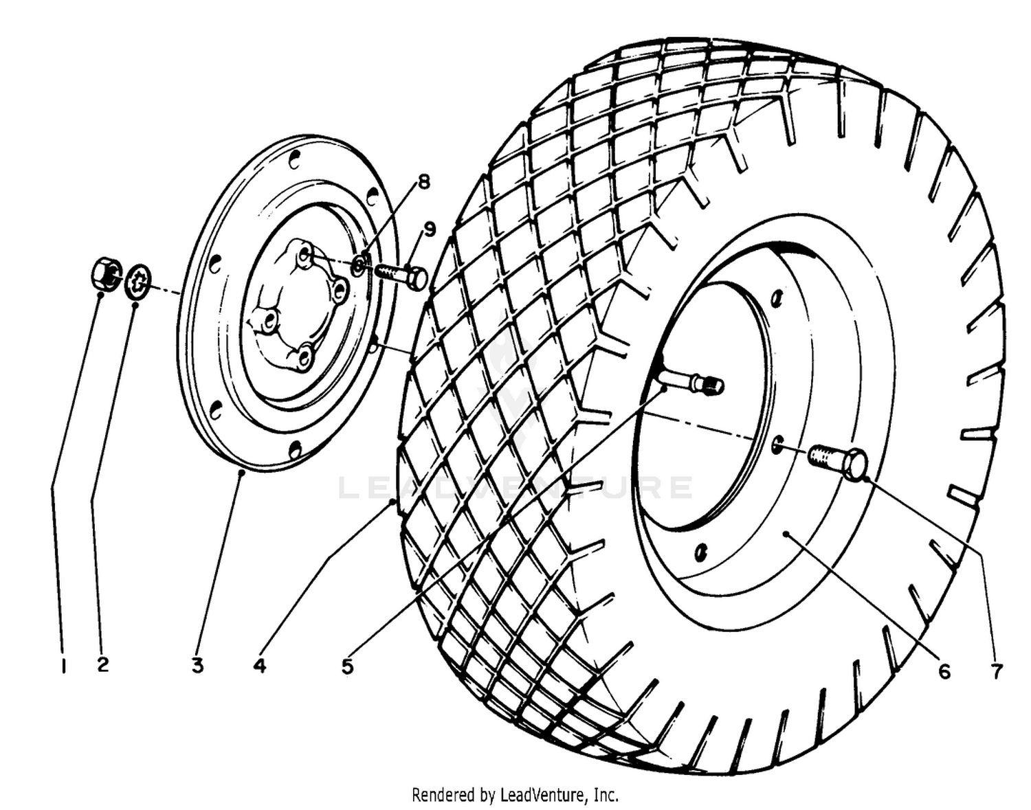 16" Pneumatic Wheel Kit No. 01323 (opt.)