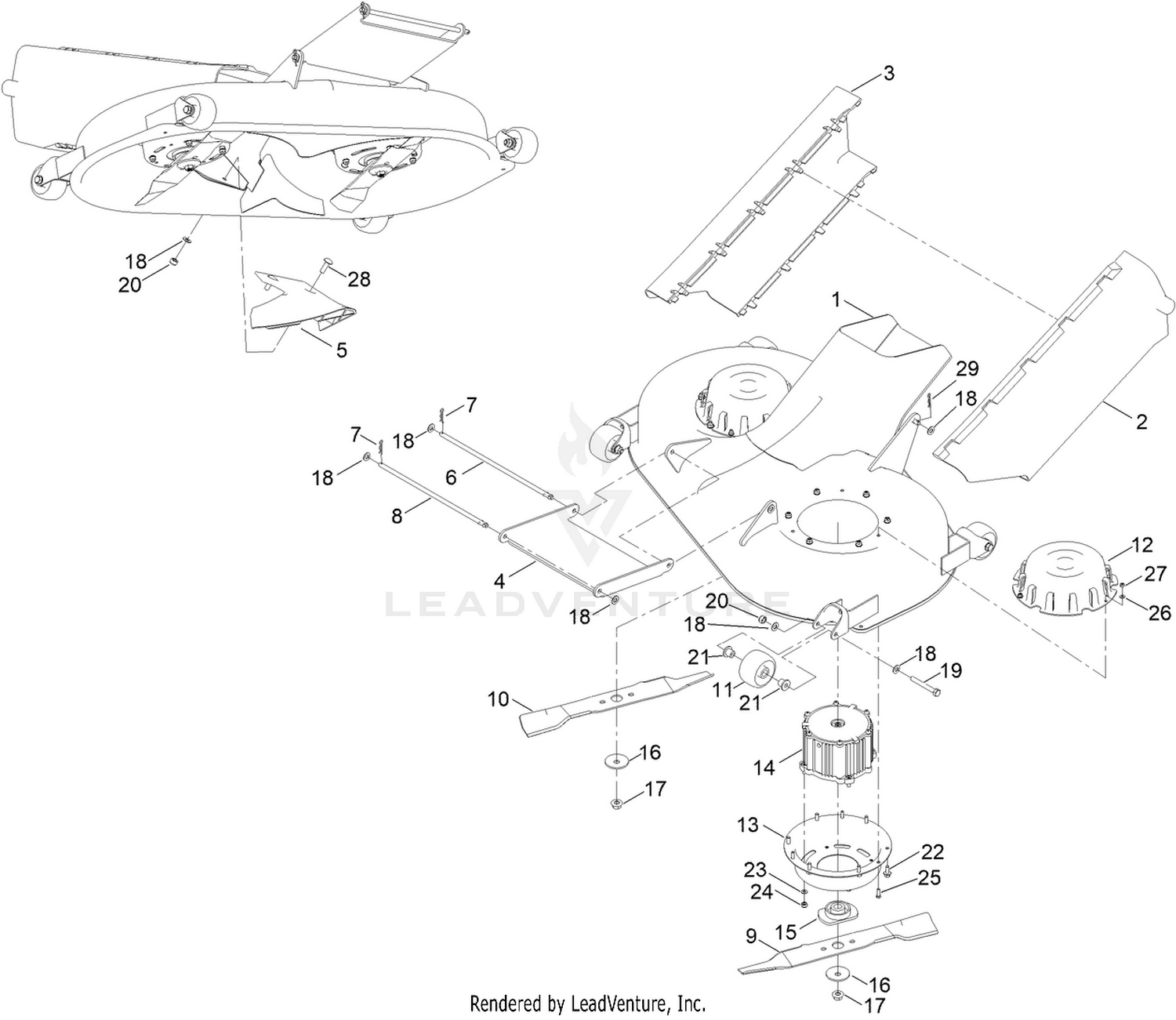 Deck and Blade Assembly