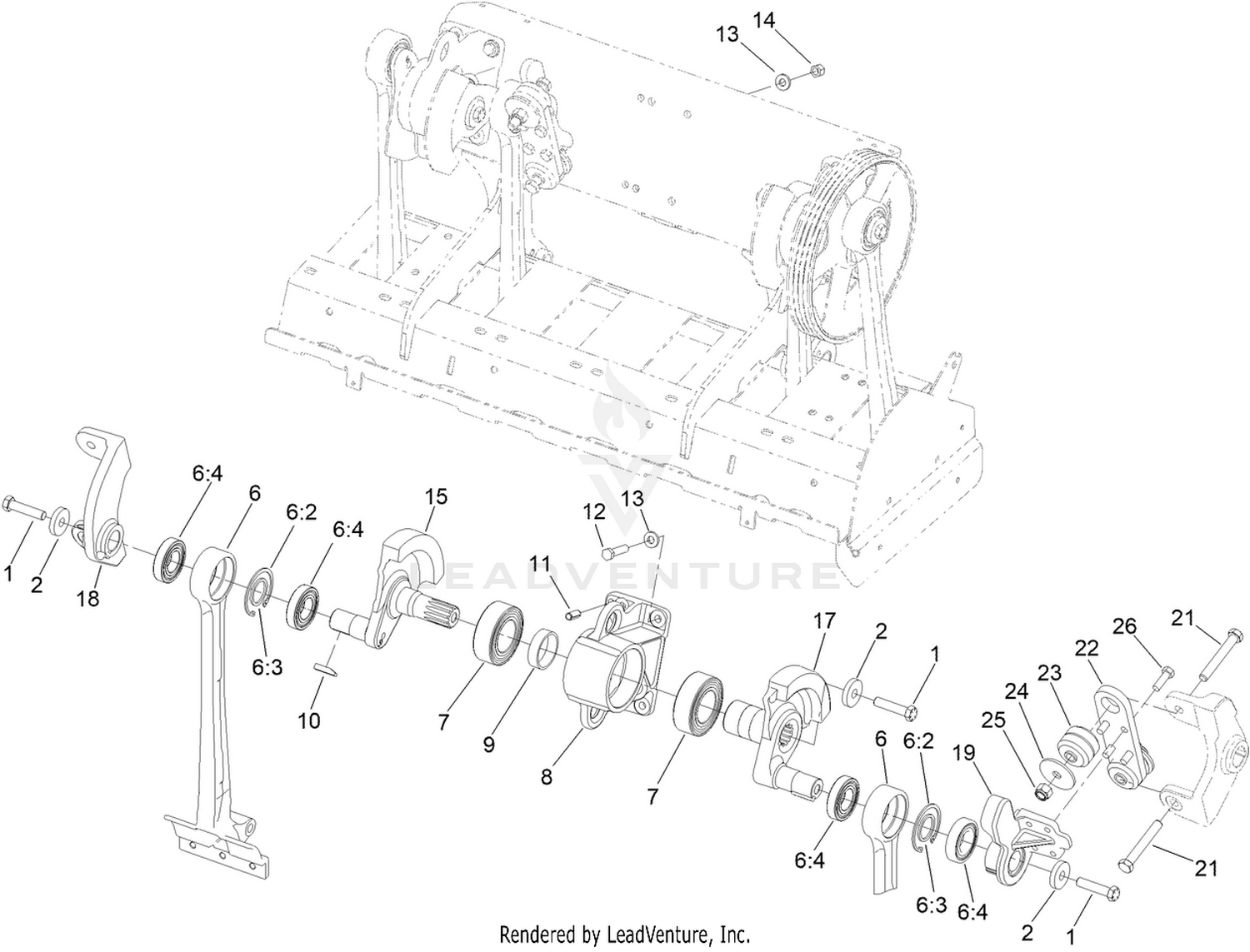 Right Hand No. 3 and No. 4 Crankarm Assembly