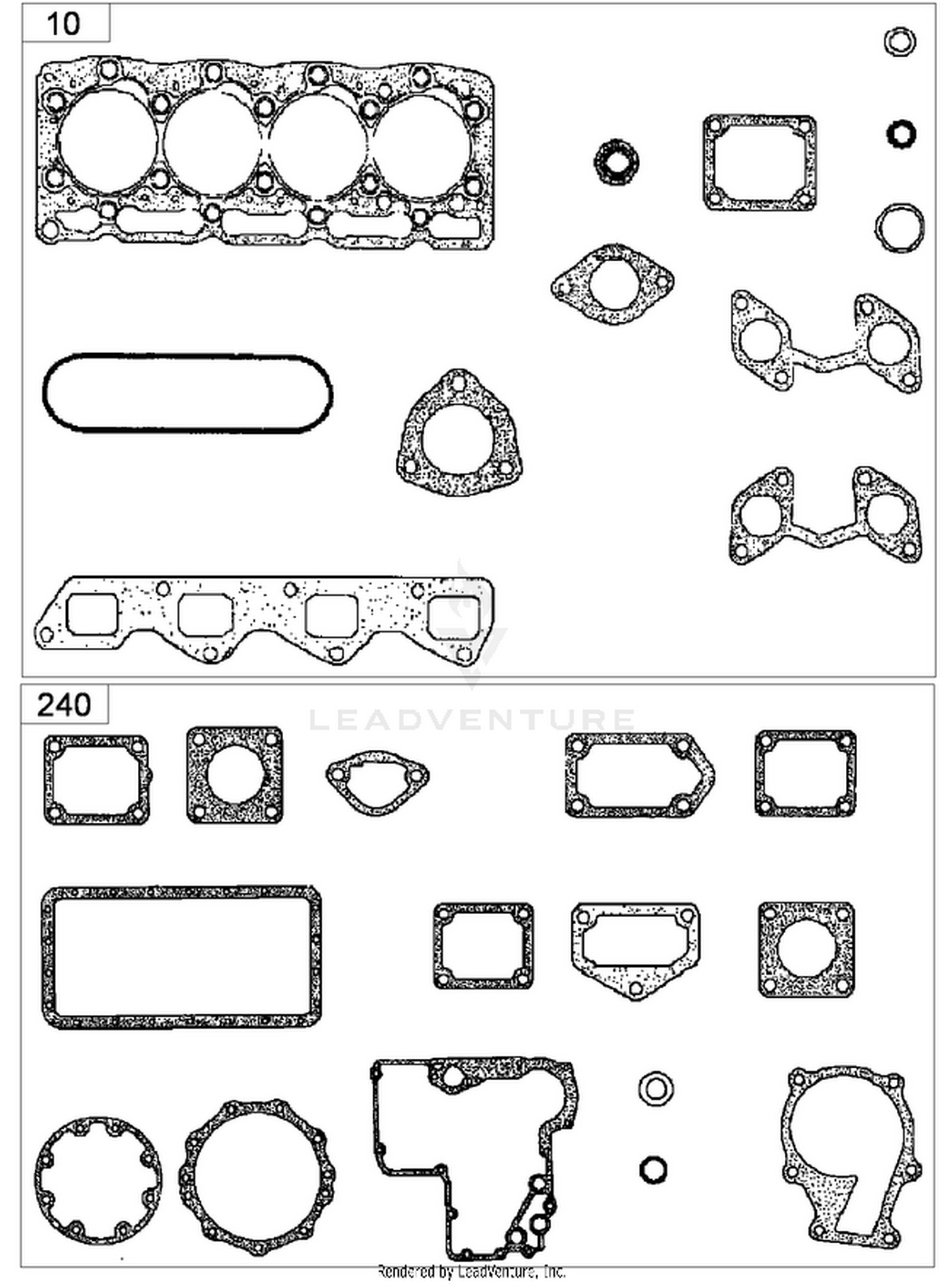 Upper and Lower Gasket Kit