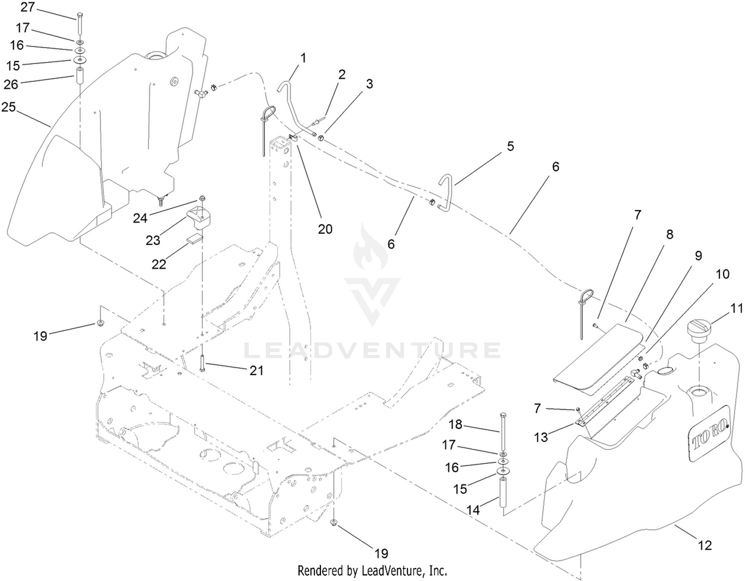 Left-Hand and Right-Hand Fuel Tank Assembly