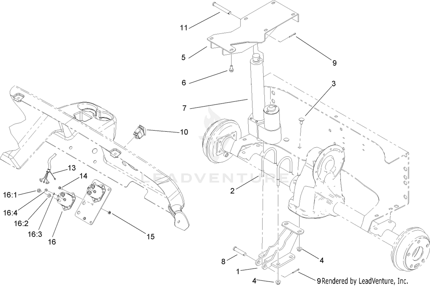Electric Bed Lift Kit Assembly