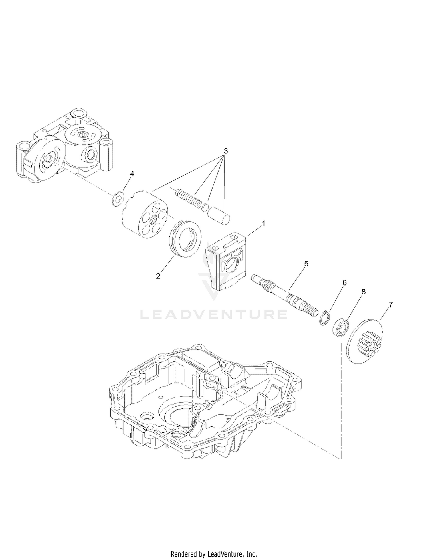 Motor Shaft Assembly  Transmission Assembly No. 114-3155