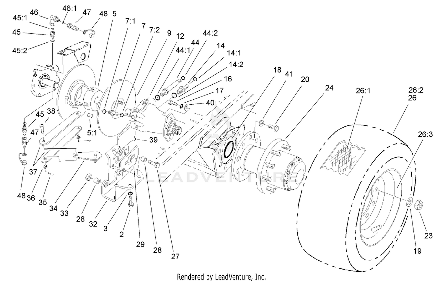 Front Wheel and Motor Assembly
