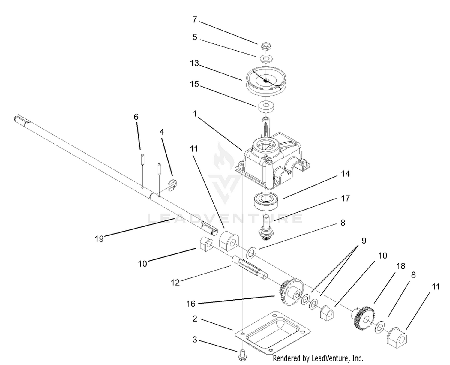 Gear Case Assembly No. 104-7674