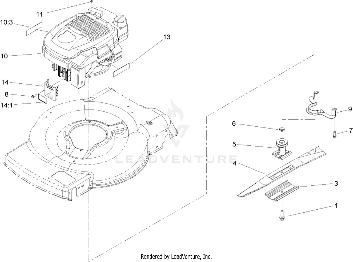 Engine and Blade Assembly