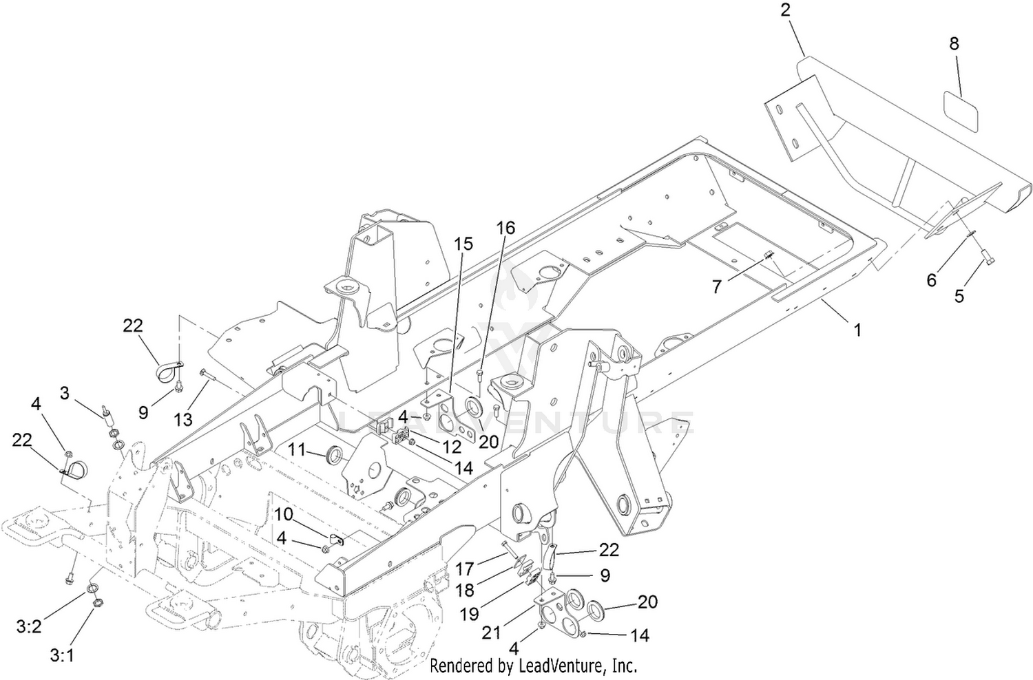 Frame, Bumper and Proximity Sensor Assembly
