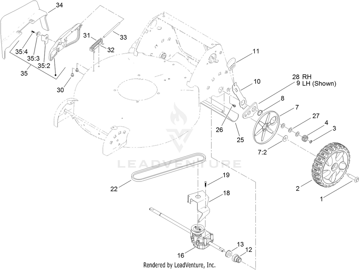 Rear Axle and Transmission Assembly