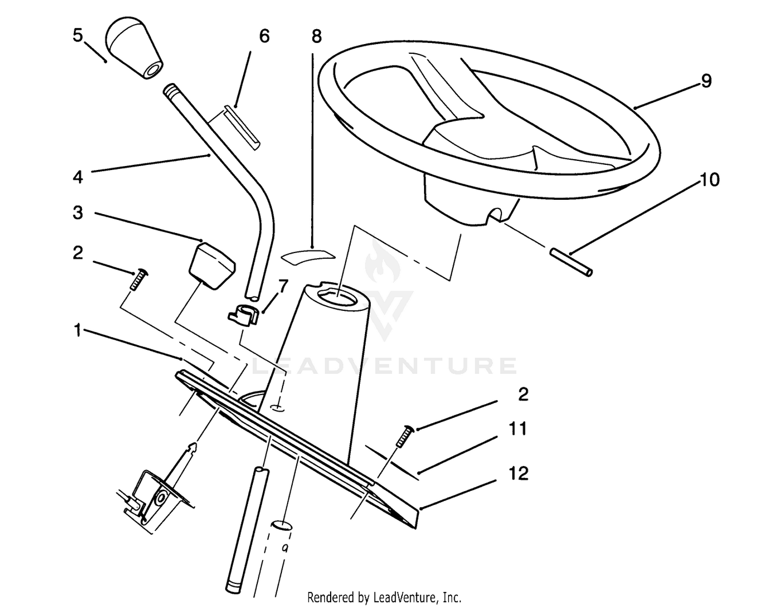 Steering Wheel And Console Assembly