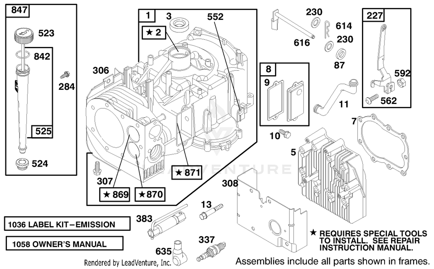 Engine Briggs  Stratton Model 28m707-1122-E1