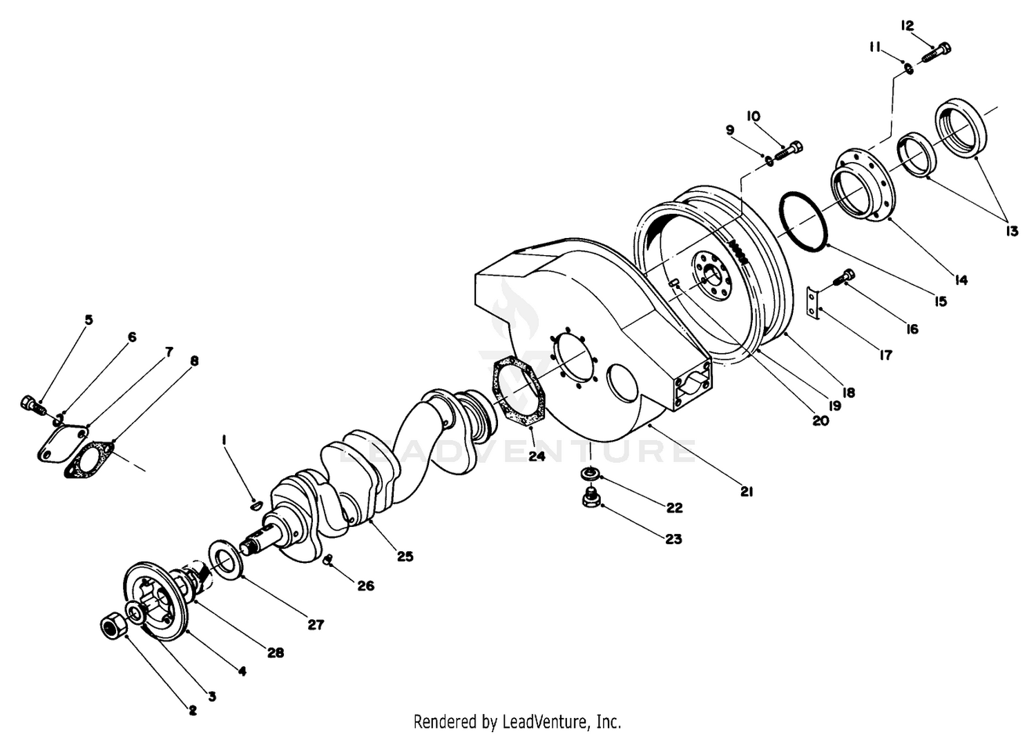 Crankshaft  Flywheel Housing Components