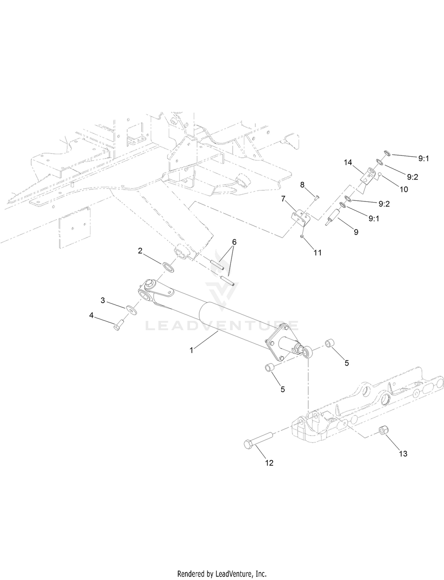 Right Hand Deck Impact Arm  and Limit Switch Assembly 2