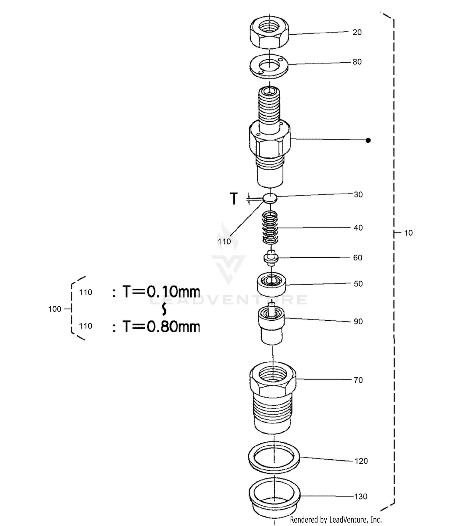 Nozzle Holder Components Parts Assembly
