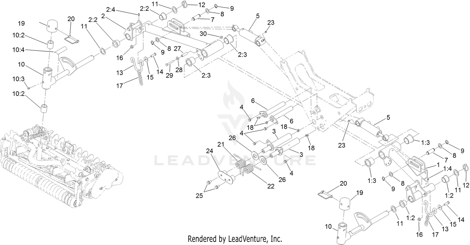 No. 2 and No. 3 Lift Arm Assembly
