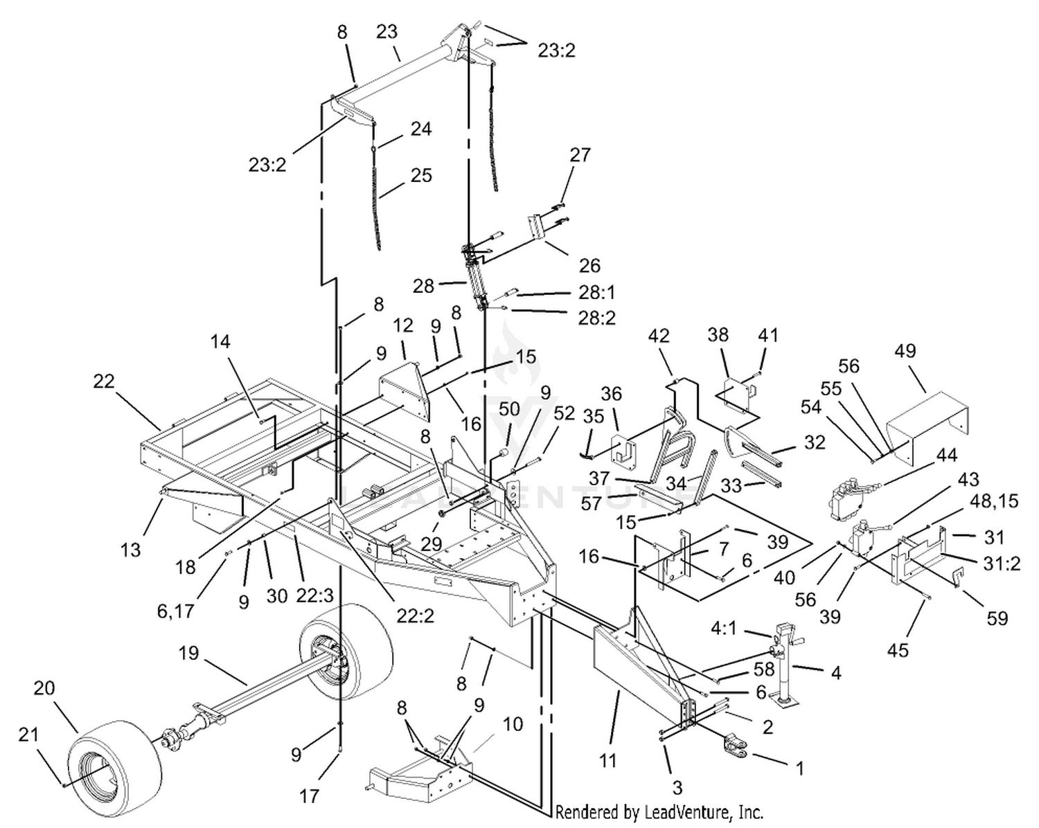 Frame and Axle Assembly