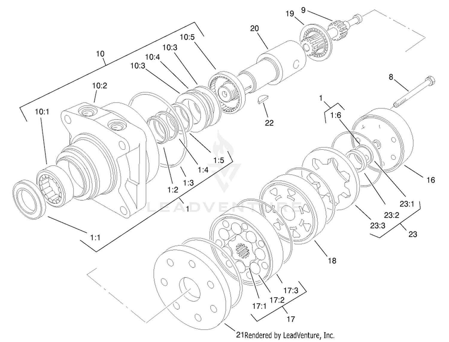 Hydraulic Motor Assembly No. 75-9990