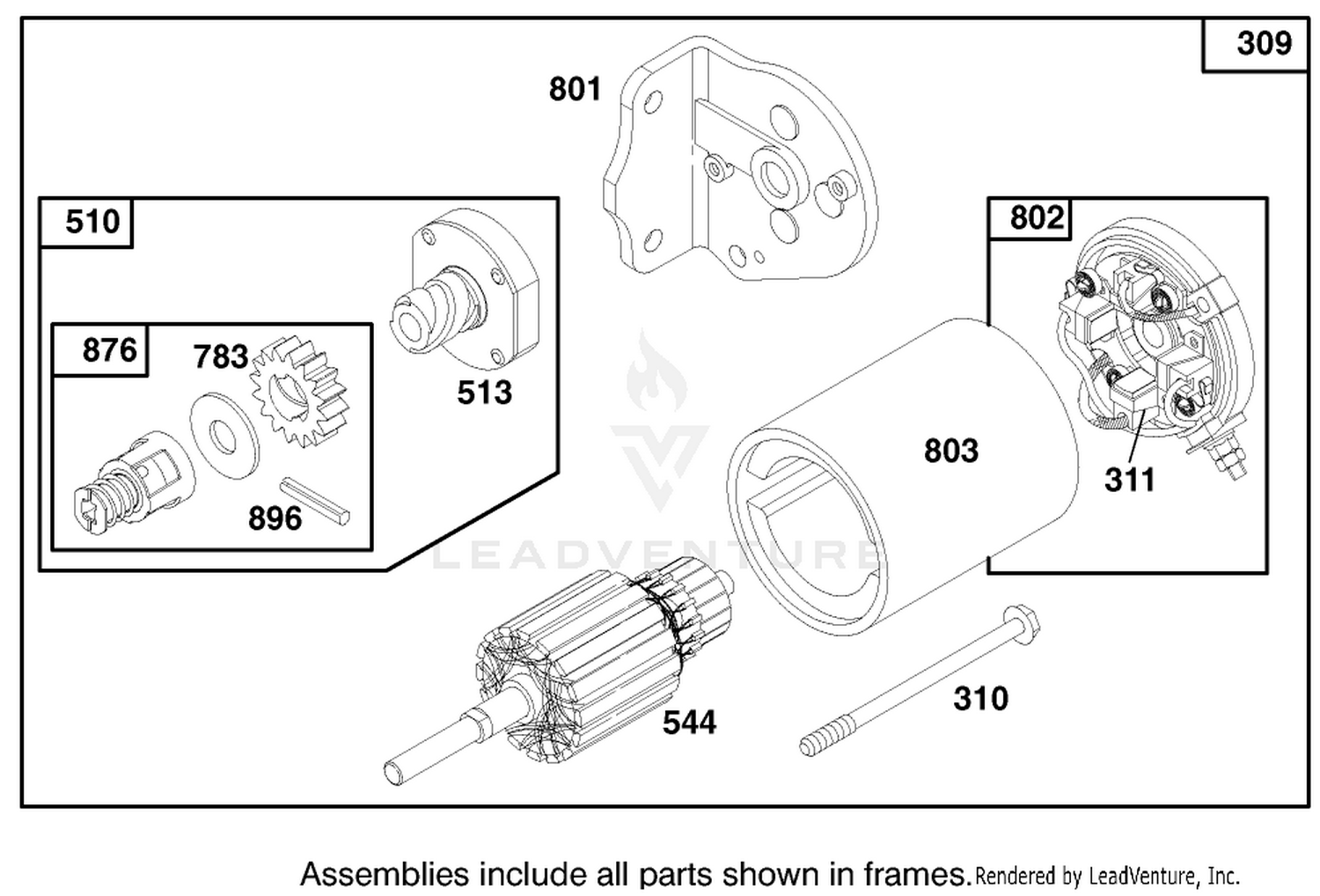 Engine Briggs  Stratton Model 28d707-0124-01 7
