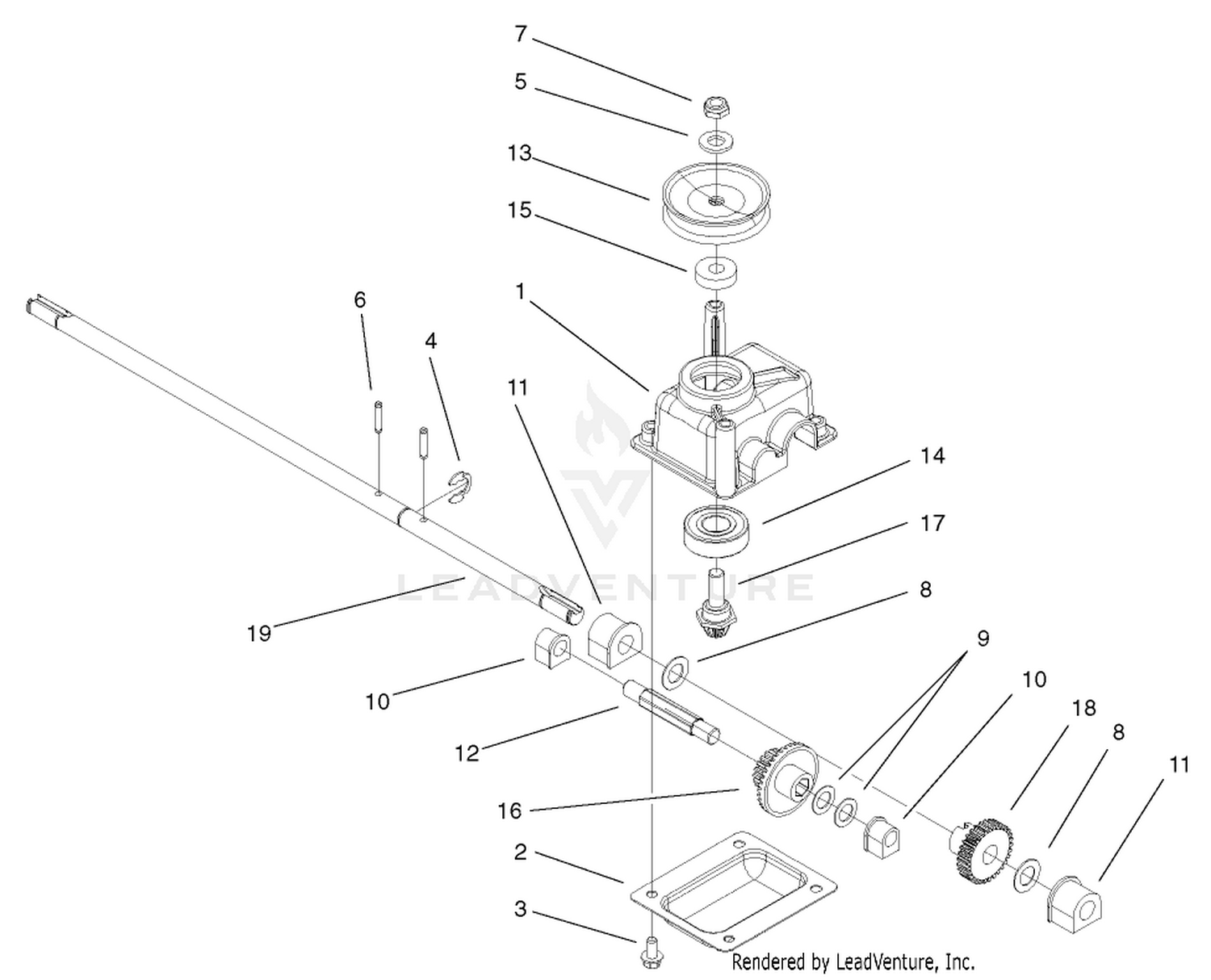 Gear Case Assembly No. 104-7674