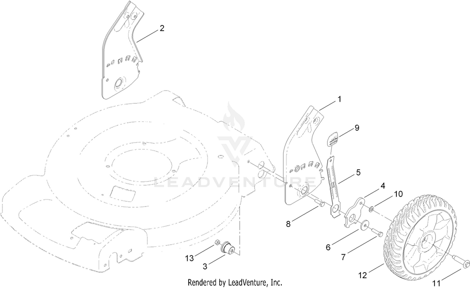 Height-of-Cut and Rear Wheel Assembly