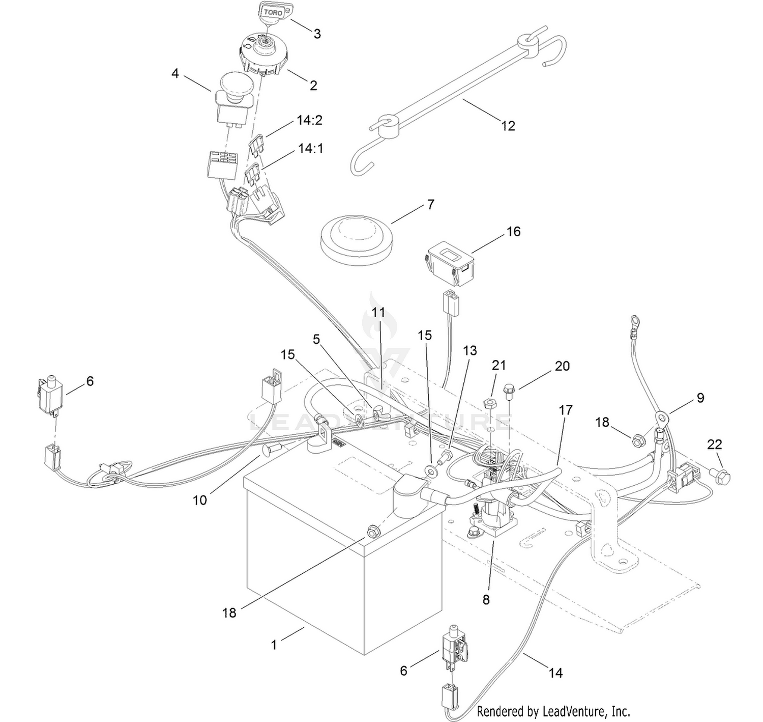 Battery and Electrical Assembly