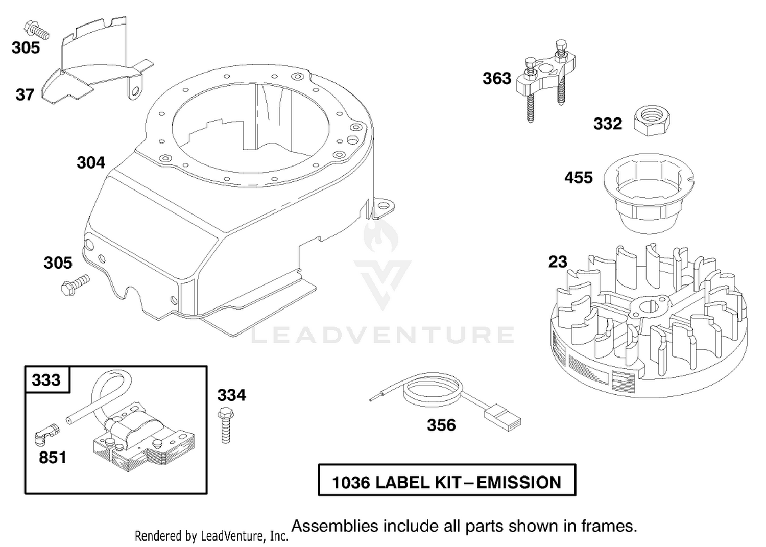 Engine Briggs  Stratton Model 127702-1745-E1 (serial No. 8901374  Up) 6