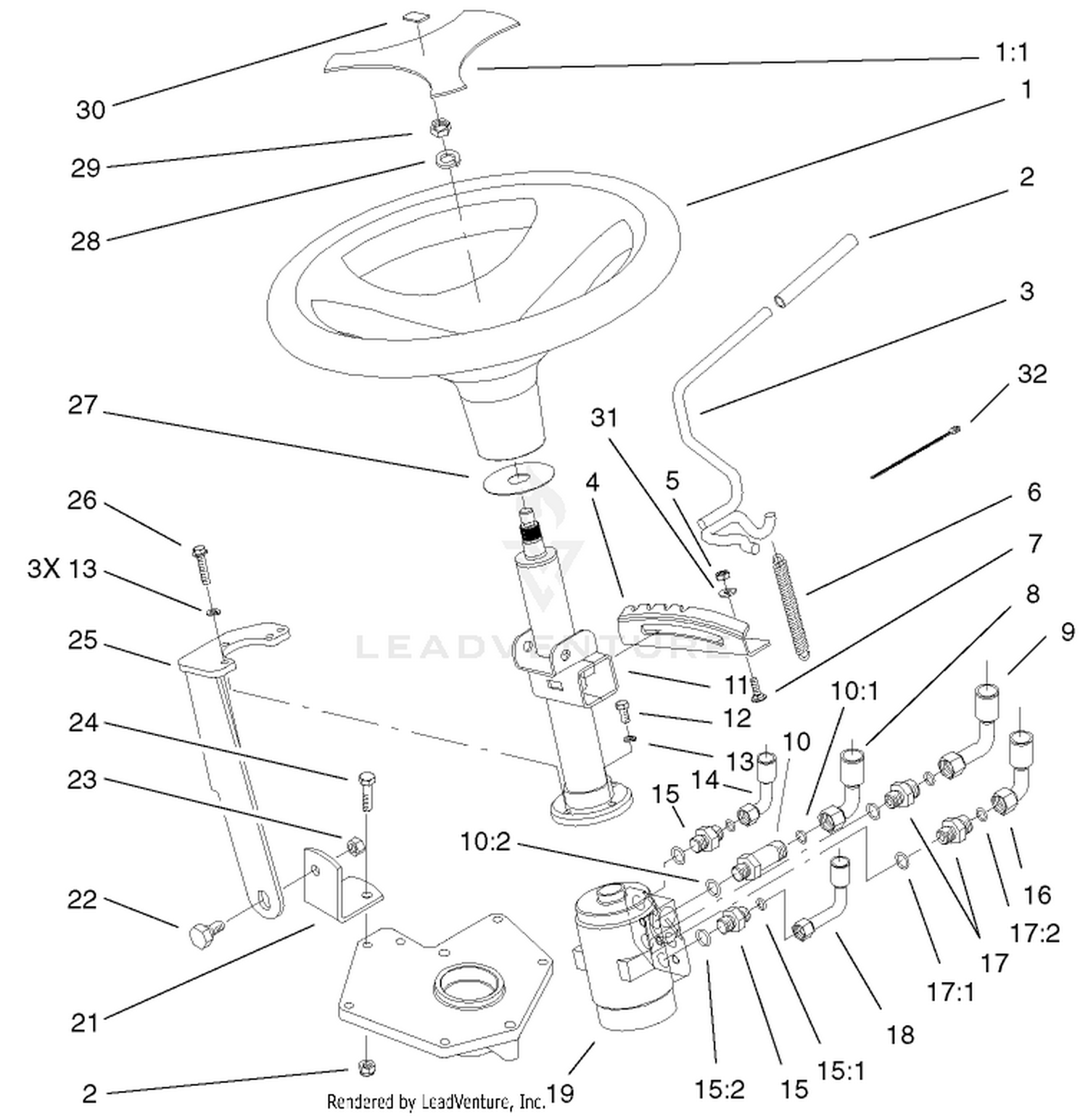 Power Steering  Tilt Assembly