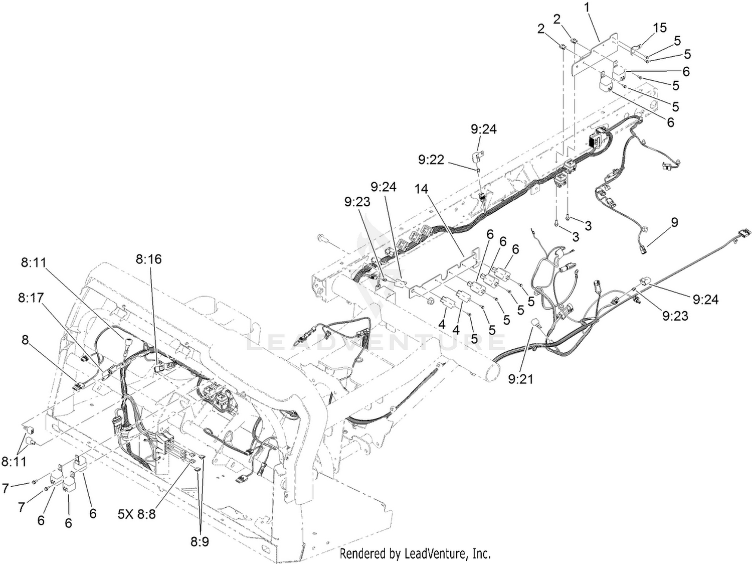 Front and Rear Wire Harness Assembly