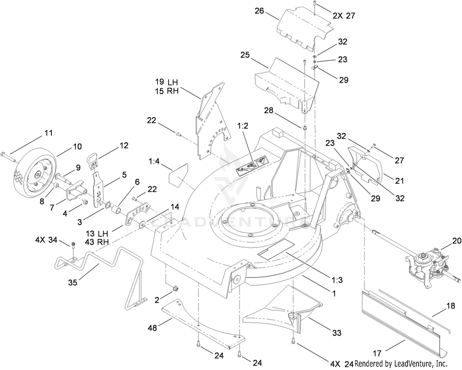 Housing and Front Wheel Assembly