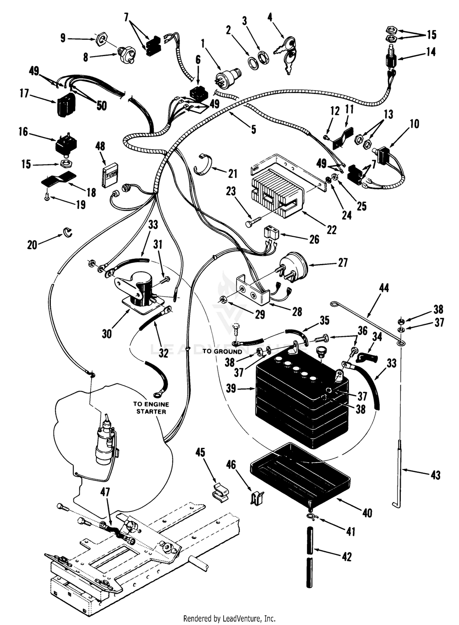 Electrical System-Single Cylinder Models (except C-111)