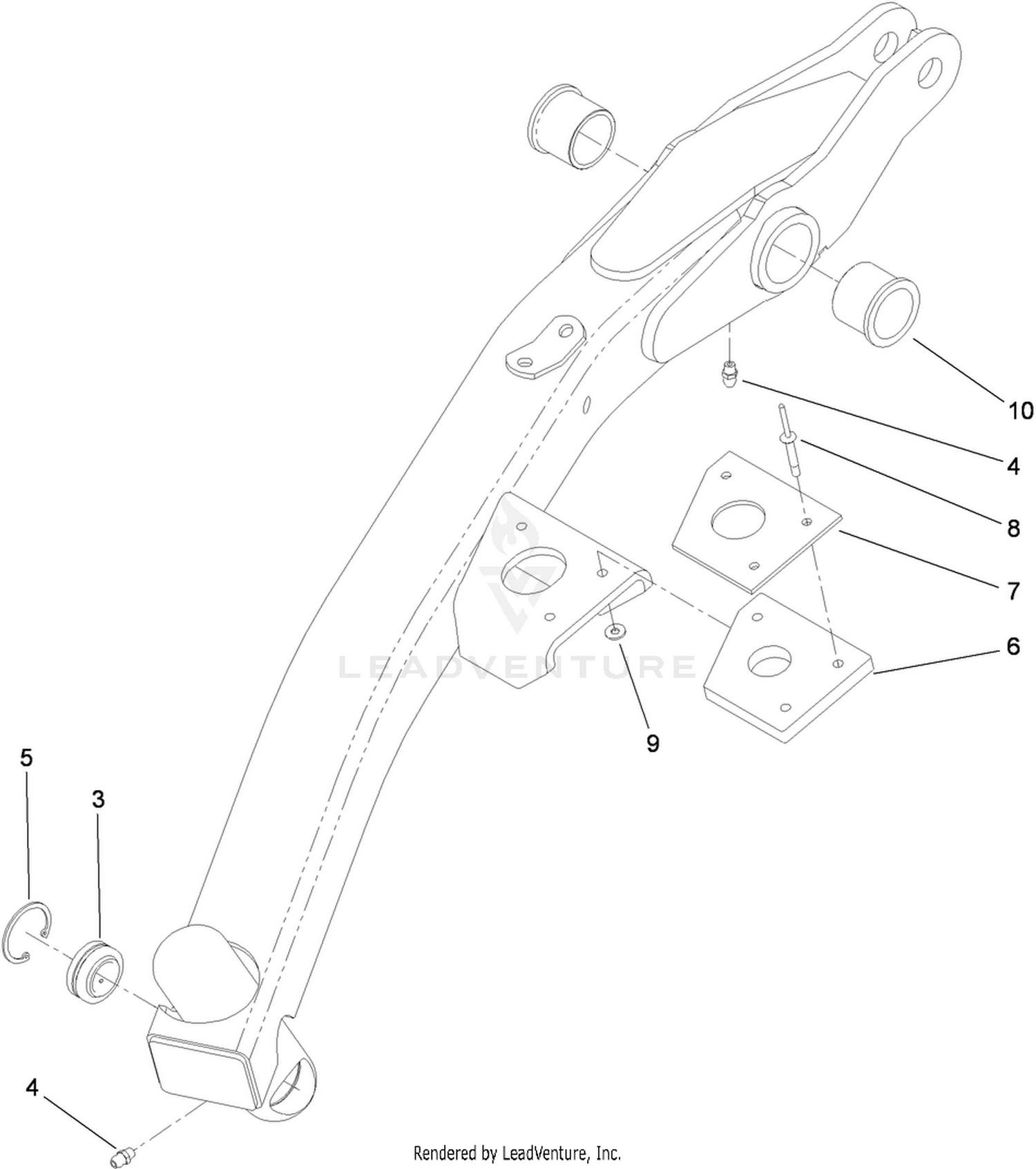 LH Lift Arm Assembly No. 108-1948