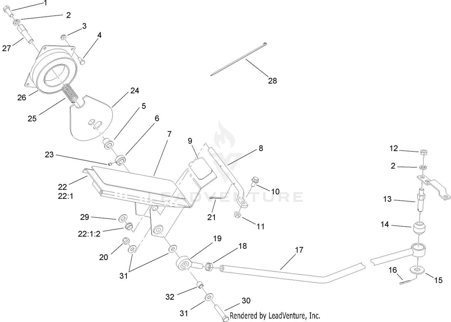 Traction Pedal and Cruise Control Assembly