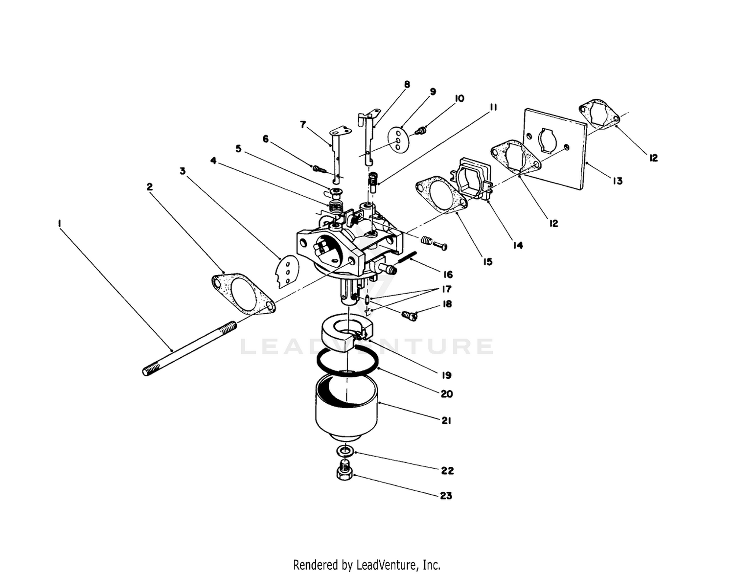 Carburetor Assembly (engine Model No. 47pf5  47pg6)