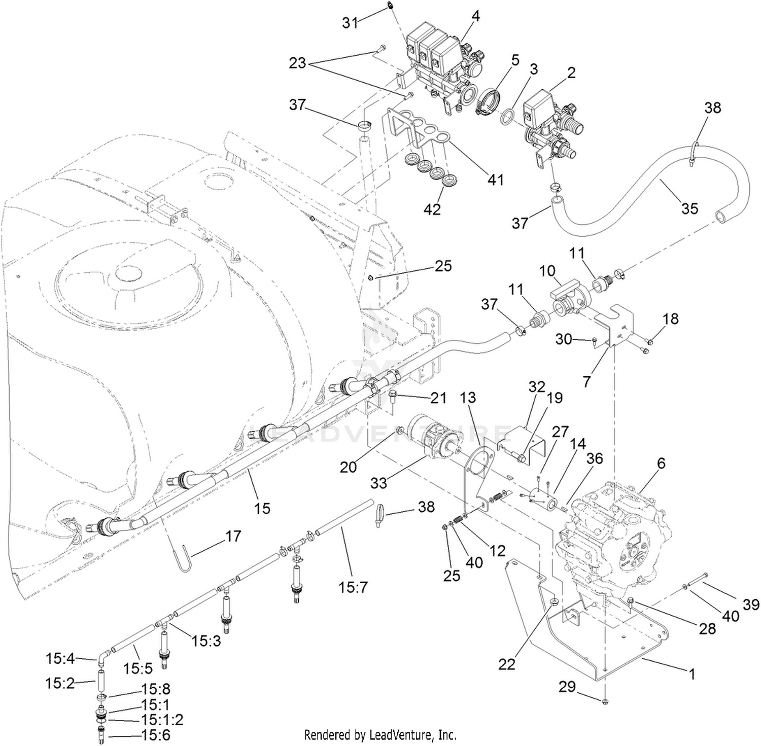 Spray Pump and Valve Assembly