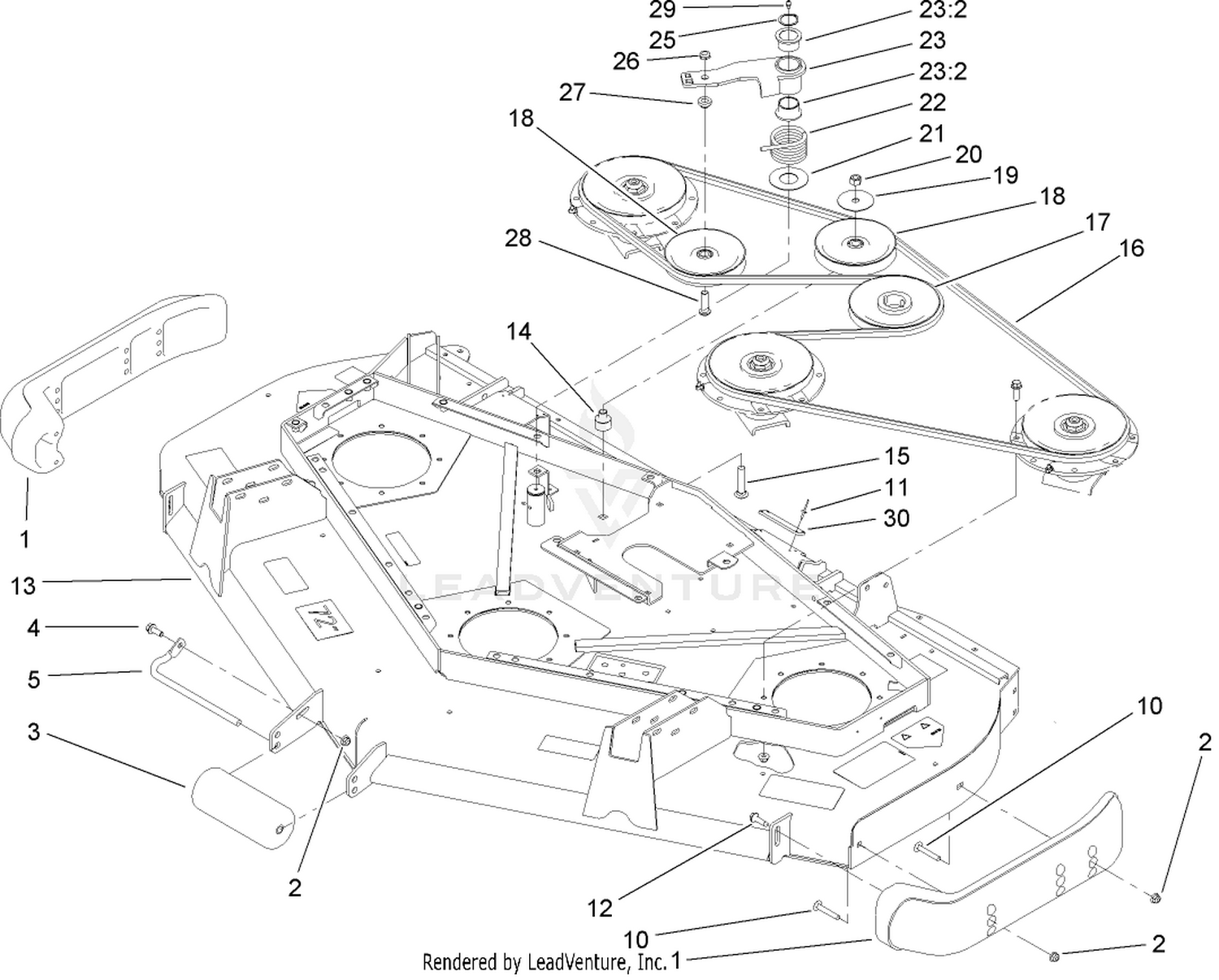 Roller, Pulley and Belt Assembly